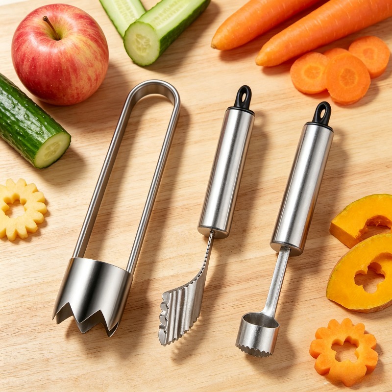 Apple Corer Slicer - Lot de 3 dénoyauteurs en acier