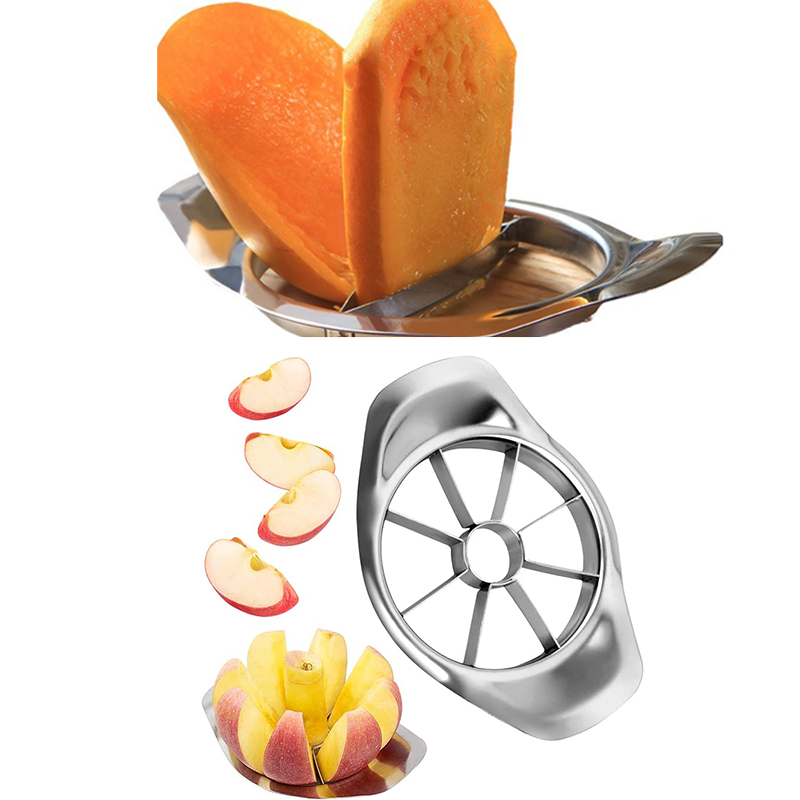 Apple Corer Slicer - Coupe-mangue en acier inoxydable, trancheur de