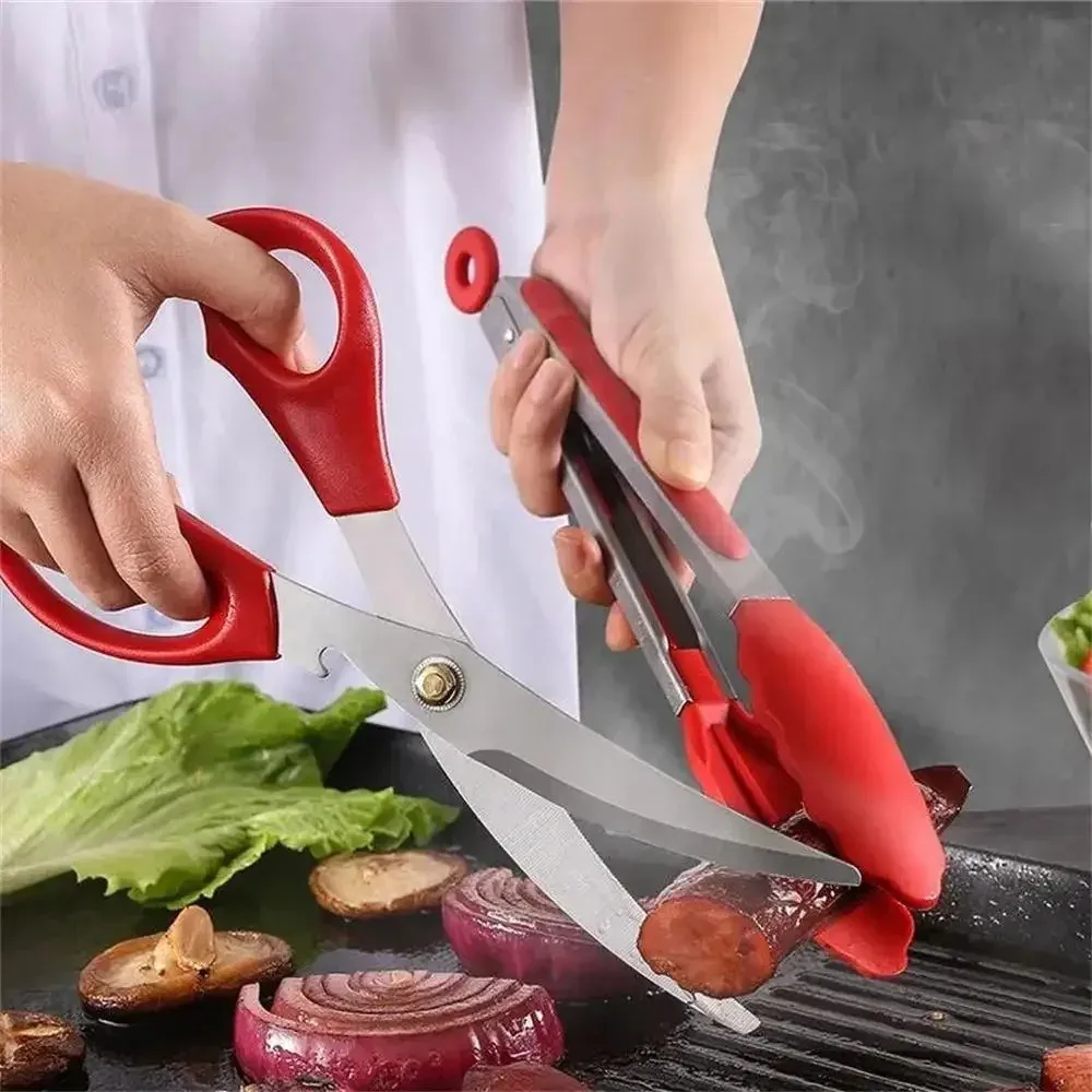 Korean Kitchen Gadgets - Ensemble de ciseaux et pinces de