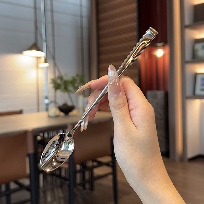 Korean Kitchen Gadgets - Cuillère coréenne en acier inoxydable à