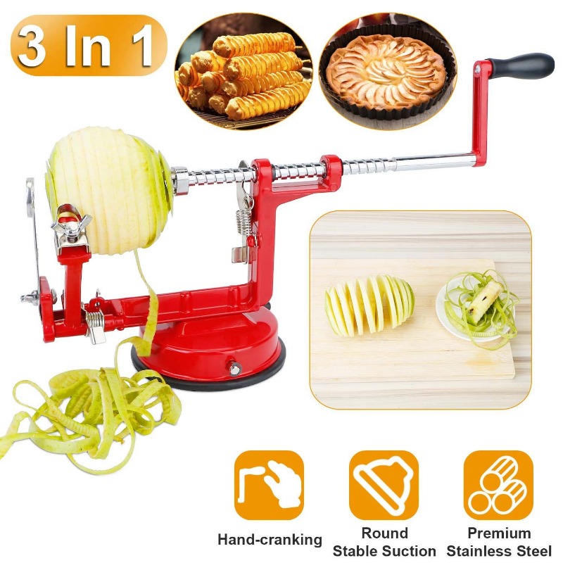 Apple Corer Slicer - Éplucheur de pommes 3-en-1 à rotation