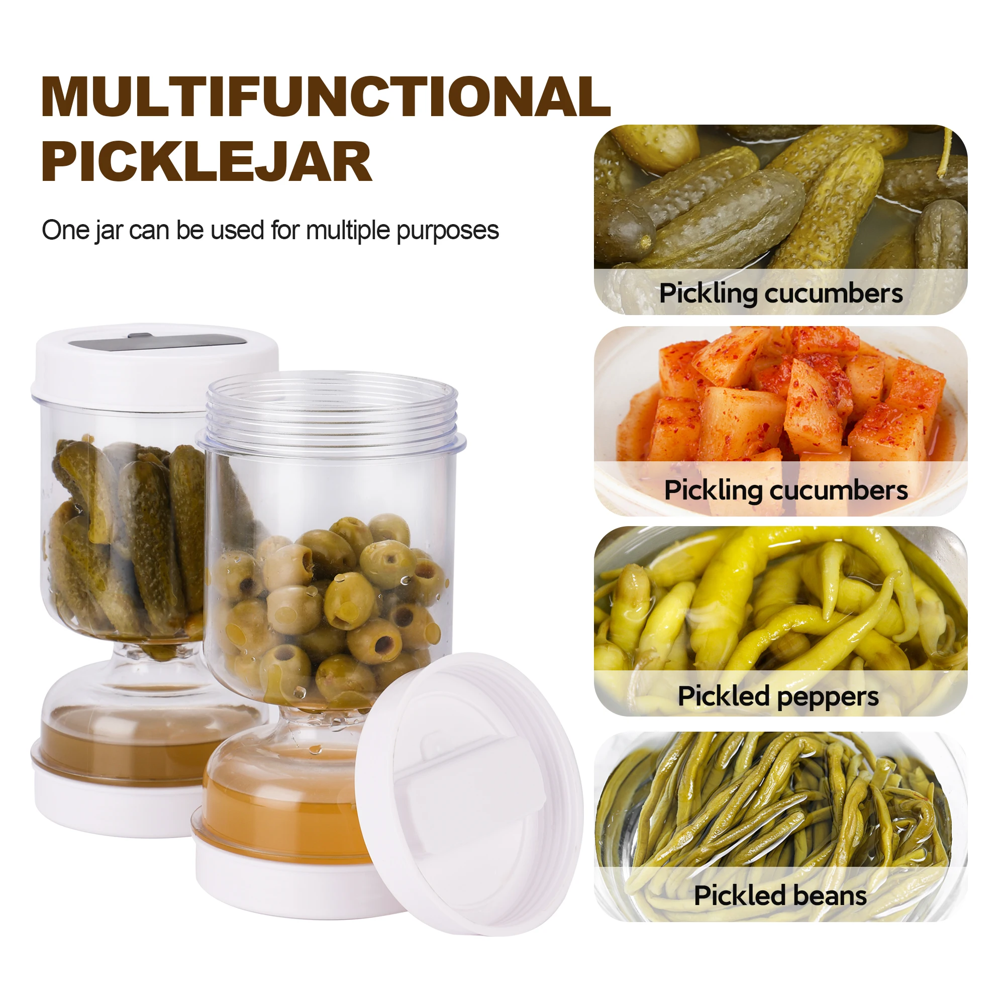Pot de cornichons avec fourche - Korean Kitchen Gadgets avis et prix